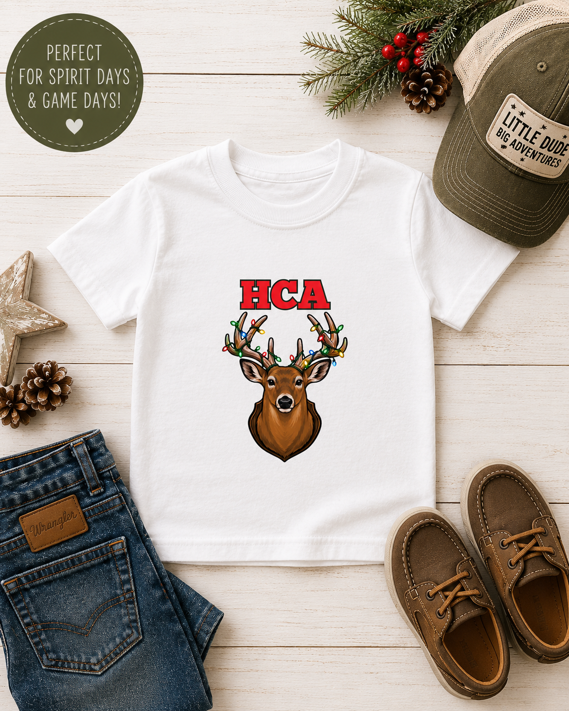 HCA Christmas Buck Boys’ Tee