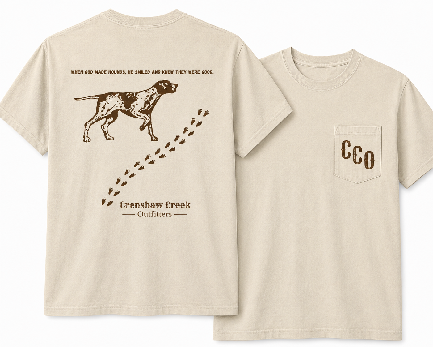 When God Made Hounds Pocket Tee
